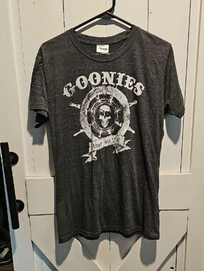 Goonies Graphic Tee - Charcoal with White Print